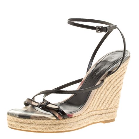 Burberry wedges sandals used